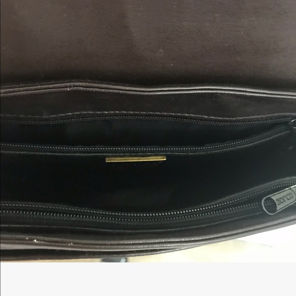 Perlina brown square crossbody with gold accents - Picture 5 of 6